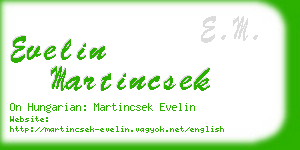 evelin martincsek business card